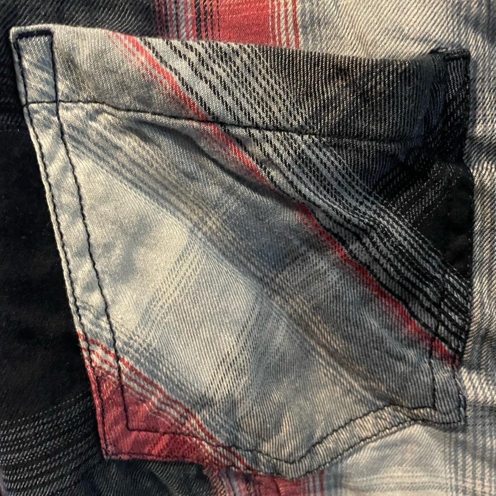 Mudd Checkered Shirt vneck Red and white - Picture 4 of 4